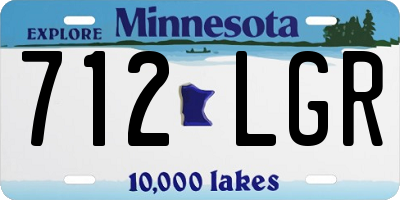 MN license plate 712LGR