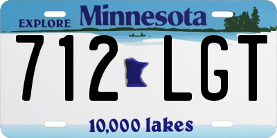 MN license plate 712LGT