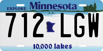 MN license plate 712LGW