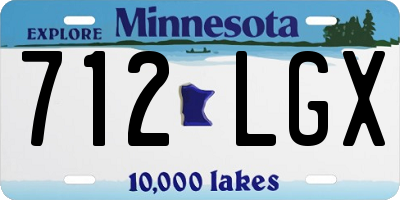 MN license plate 712LGX