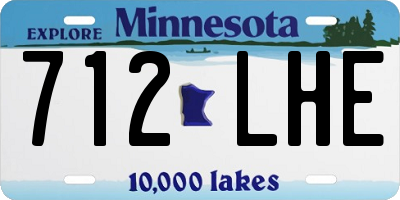 MN license plate 712LHE