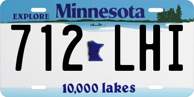 MN license plate 712LHI