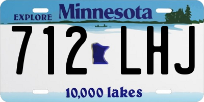 MN license plate 712LHJ