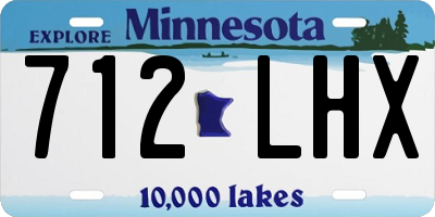 MN license plate 712LHX