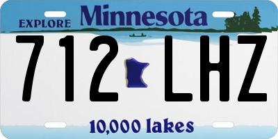 MN license plate 712LHZ