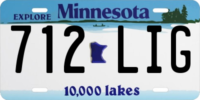 MN license plate 712LIG