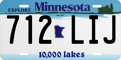 MN license plate 712LIJ