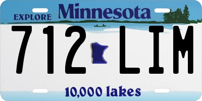 MN license plate 712LIM