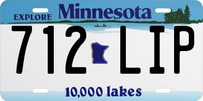 MN license plate 712LIP