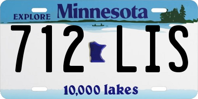 MN license plate 712LIS