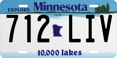MN license plate 712LIV