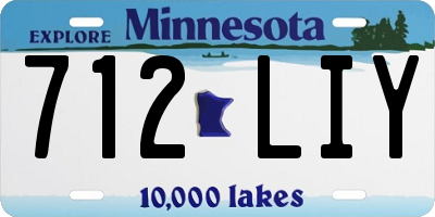 MN license plate 712LIY