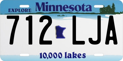 MN license plate 712LJA