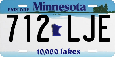 MN license plate 712LJE