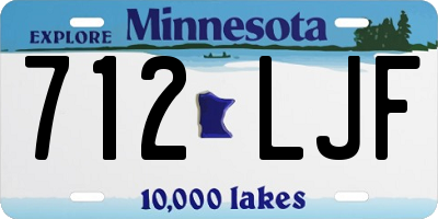 MN license plate 712LJF