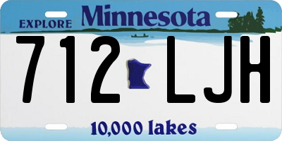 MN license plate 712LJH