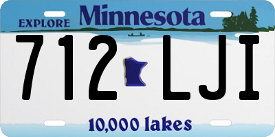 MN license plate 712LJI