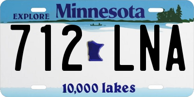 MN license plate 712LNA