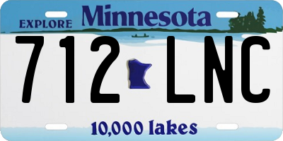 MN license plate 712LNC
