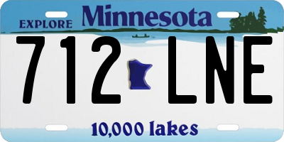 MN license plate 712LNE