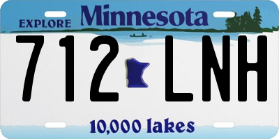 MN license plate 712LNH