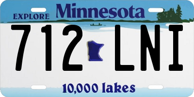 MN license plate 712LNI