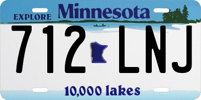 MN license plate 712LNJ