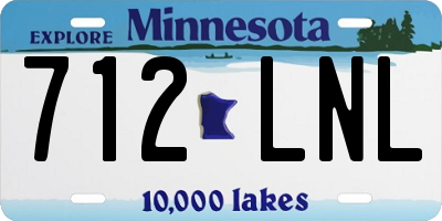 MN license plate 712LNL