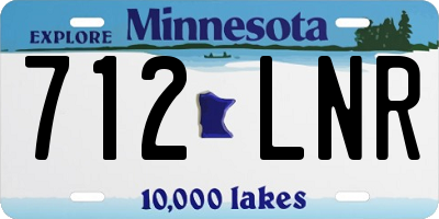 MN license plate 712LNR