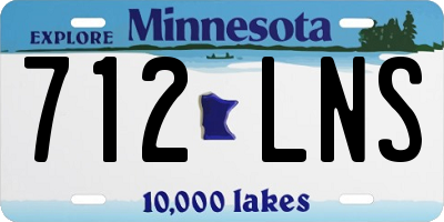 MN license plate 712LNS