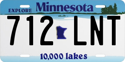 MN license plate 712LNT