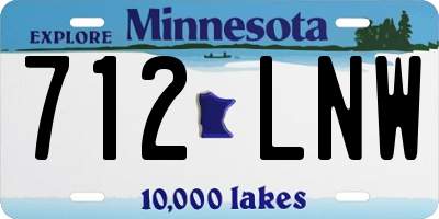 MN license plate 712LNW