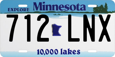 MN license plate 712LNX