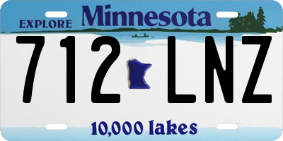 MN license plate 712LNZ