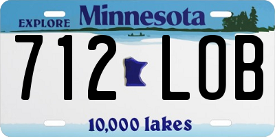 MN license plate 712LOB