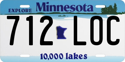 MN license plate 712LOC