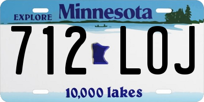 MN license plate 712LOJ