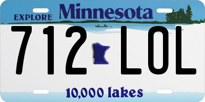 MN license plate 712LOL