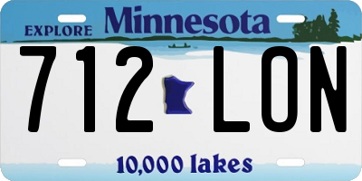MN license plate 712LON
