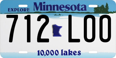 MN license plate 712LOO