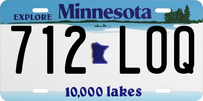 MN license plate 712LOQ
