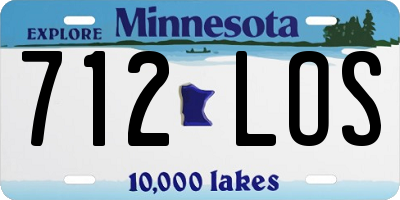MN license plate 712LOS