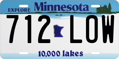 MN license plate 712LOW