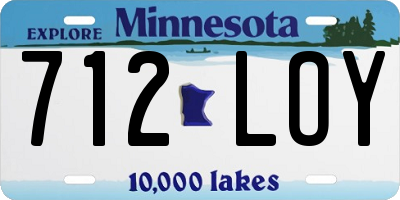 MN license plate 712LOY