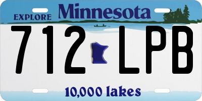 MN license plate 712LPB