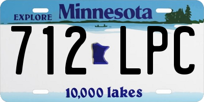 MN license plate 712LPC