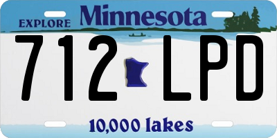 MN license plate 712LPD