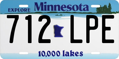 MN license plate 712LPE