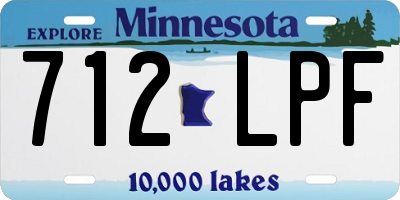MN license plate 712LPF