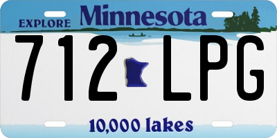 MN license plate 712LPG